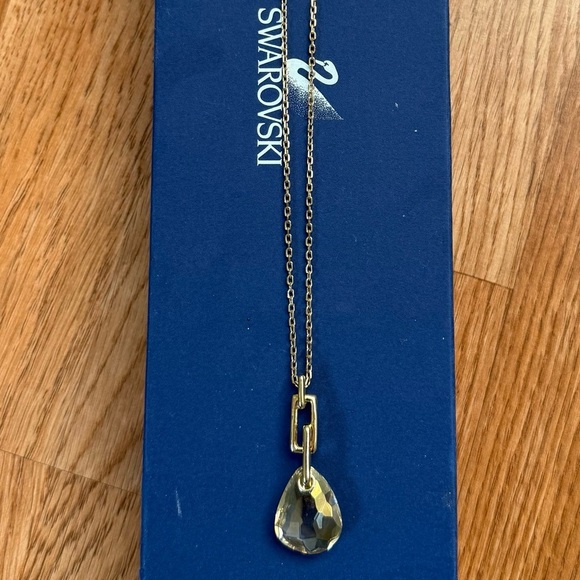 SWAROVSKI Parallele Desert Glow Mini Pendant Necklace Gold Vintage - Picture 1 of 4
